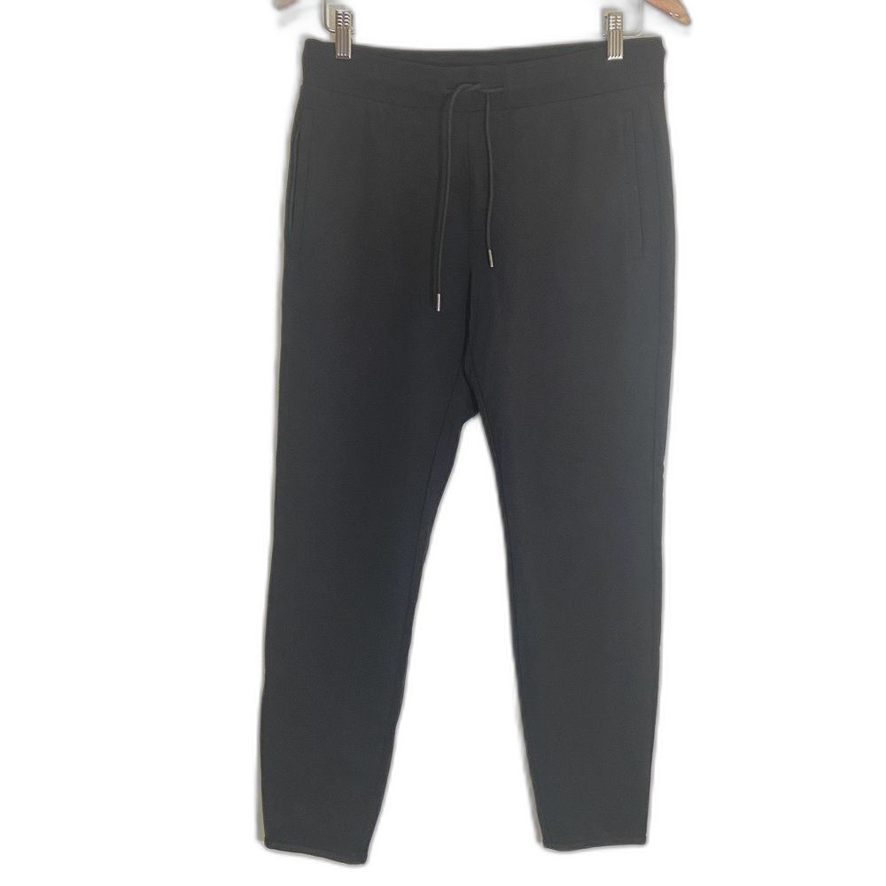 Theory - Black Elastic Waist Slip On Drawstring Pants Precision Ponte - size S